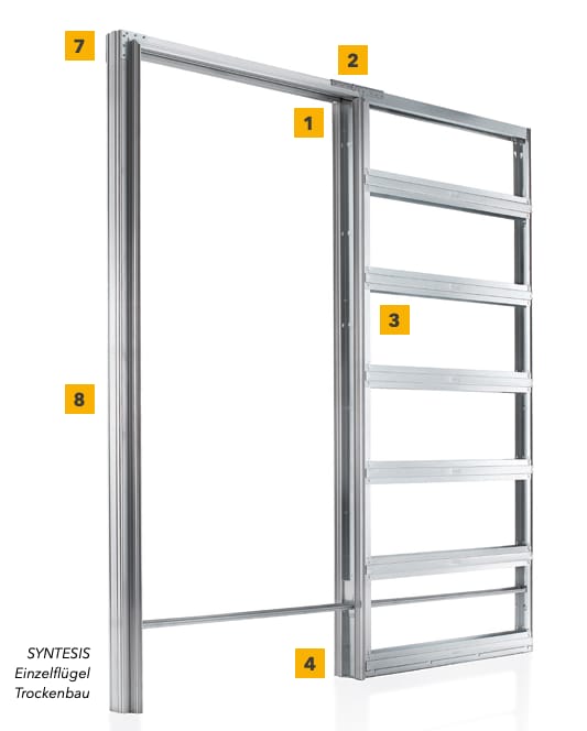 Eclisse Syntesis Line Schiebetür Komplettset für Ständerwand