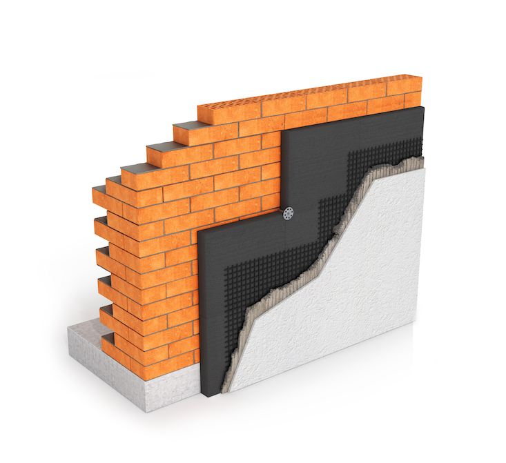 WDVS Fassade mit EPS PLUS Dämmung und Silikatputz 2mm