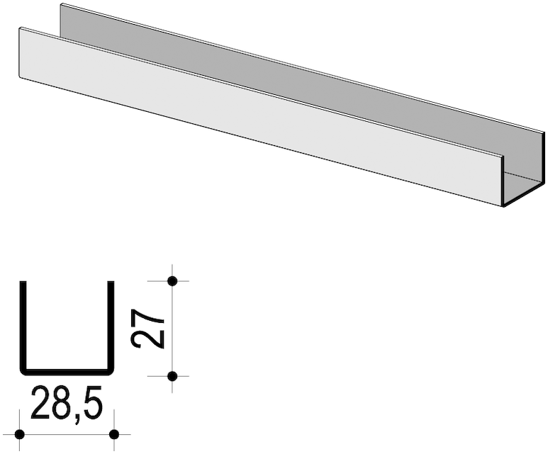UD Profil 28x27x0,6x3000mm