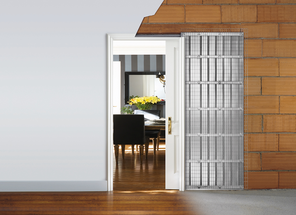 Eclisse Schiebetür Unico EF 200cm Massivwand Ziegel 10 cm