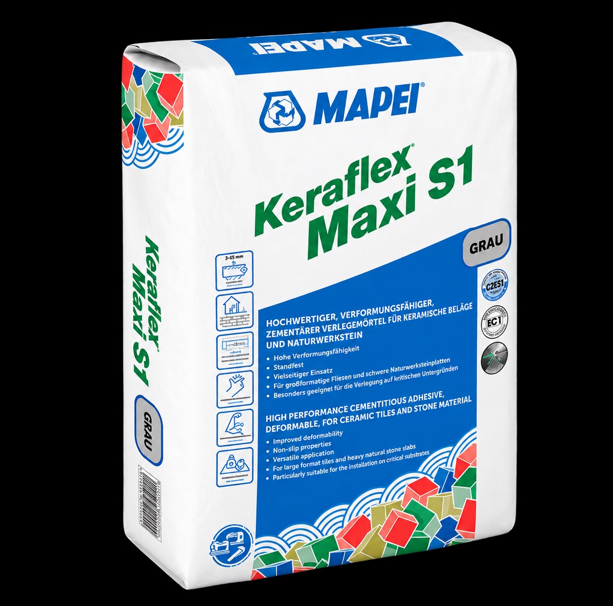 Mapei Keraflex Maxi S1 Flexkleber 25kg grau