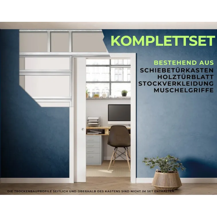 Eclisse Unico PLUS Line Schiebetür Komplettset für Ständerwand