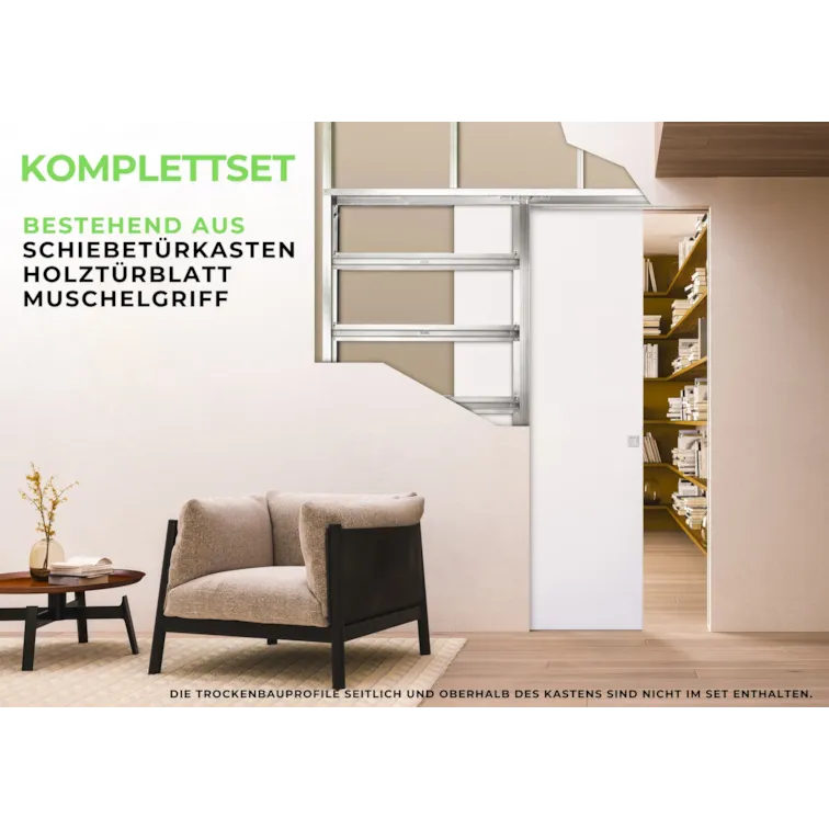 Eclisse Syntesis Line Schiebetür Komplettset für Ständerwand