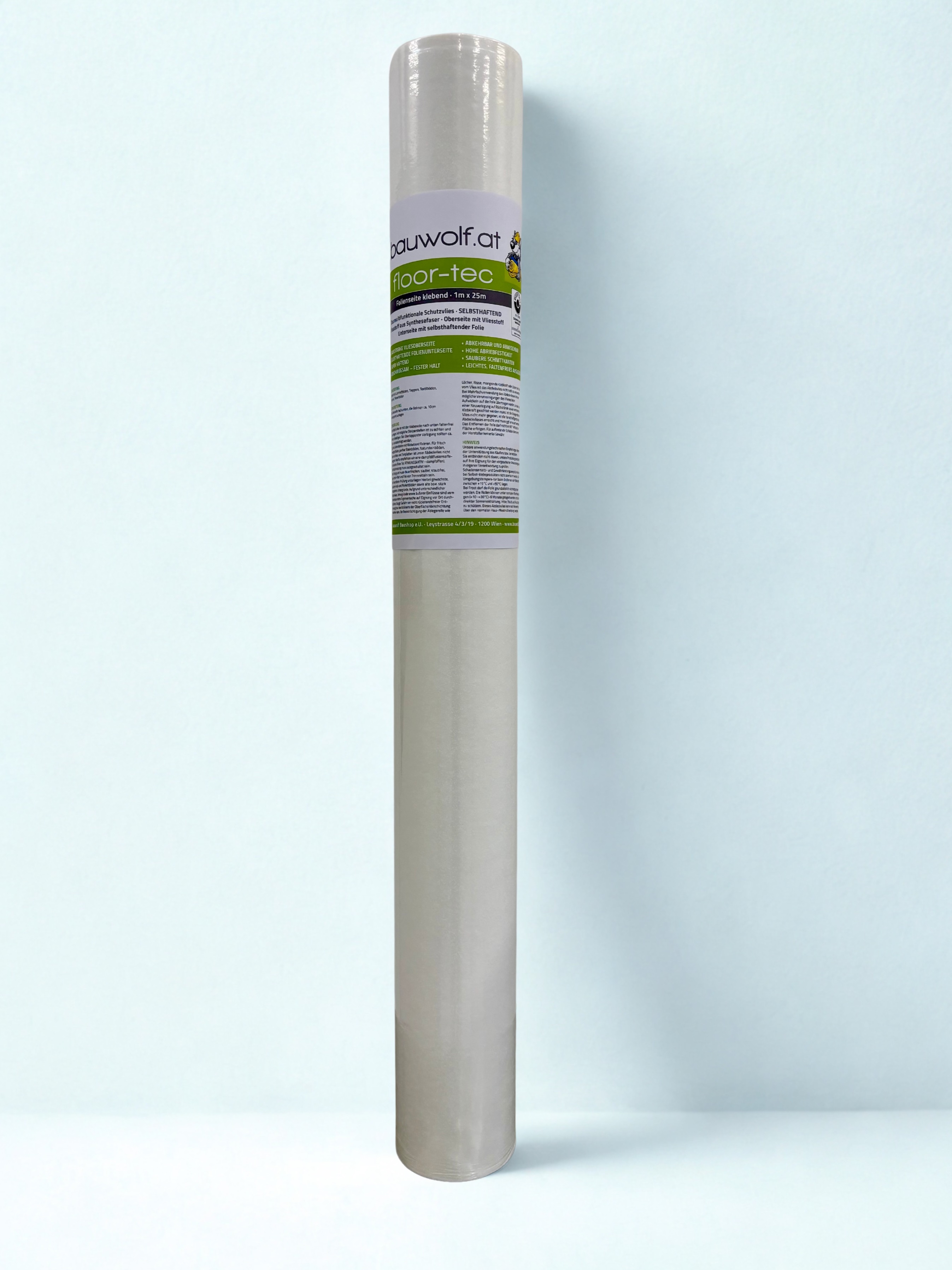 Selbsthaftendes Schutzvlies zum Abdecken 1m x 25m